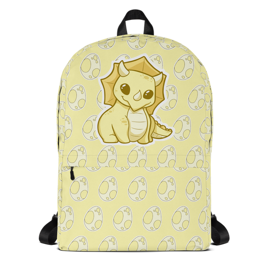 Yellow Triceratops Backpack