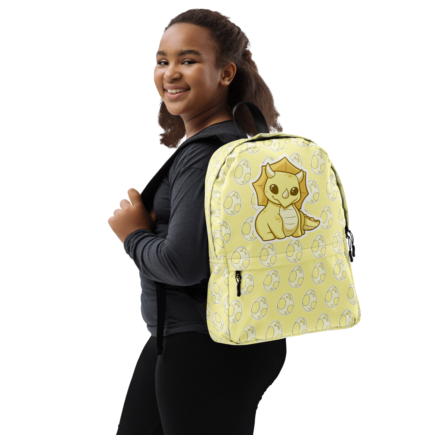 Yellow Triceratops Backpack