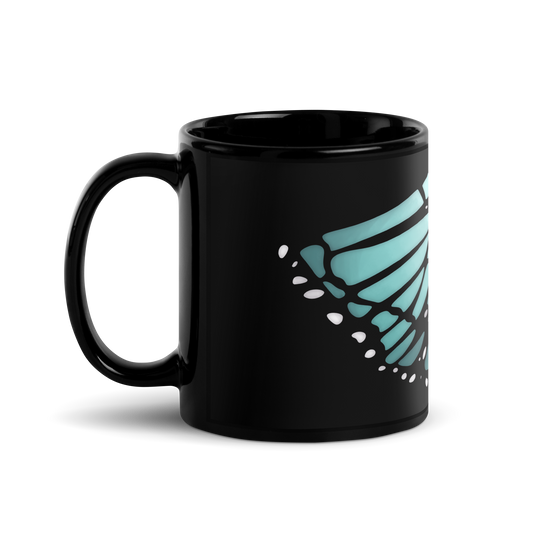 Aqua | Black Glossy Mug
