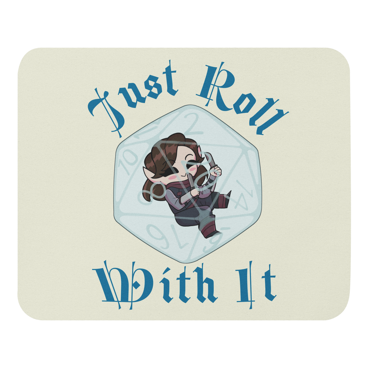 Elf Rogue Mouse pad | "Just Roll with It"