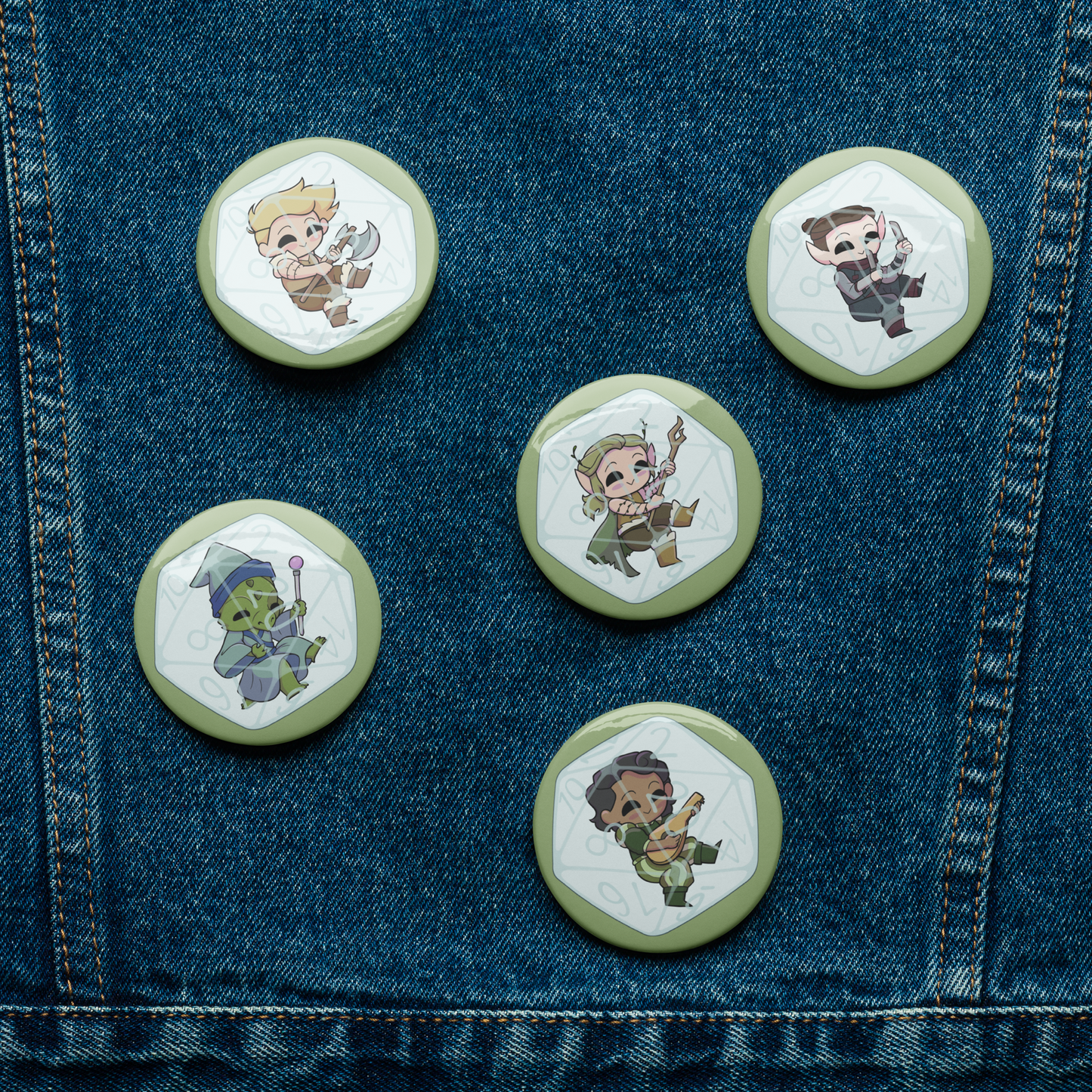 Man Power I (Set of 5 Pins)