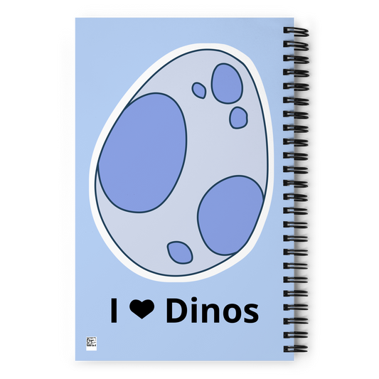 I ❤ Dinosaurs Blue Brontosaurus | Spiral notebook