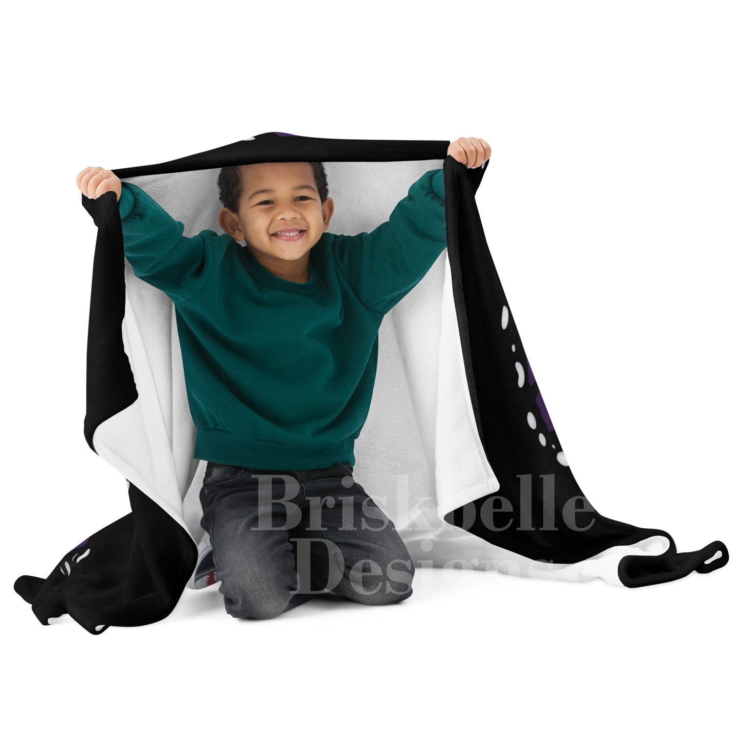 Purple Butterfly Wing Throw Blanket