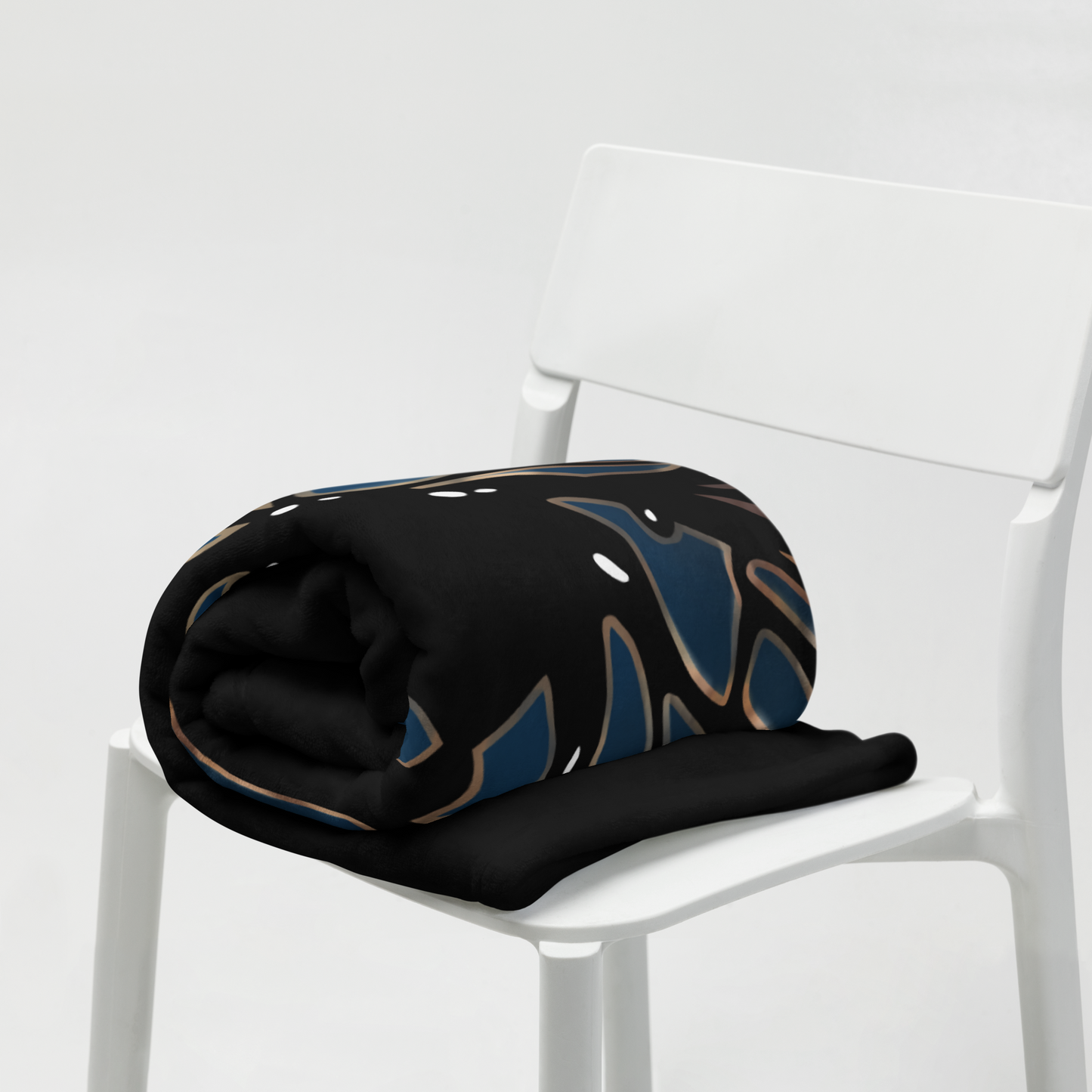 Blue and Brown Butterfly Wing Throw Blanket