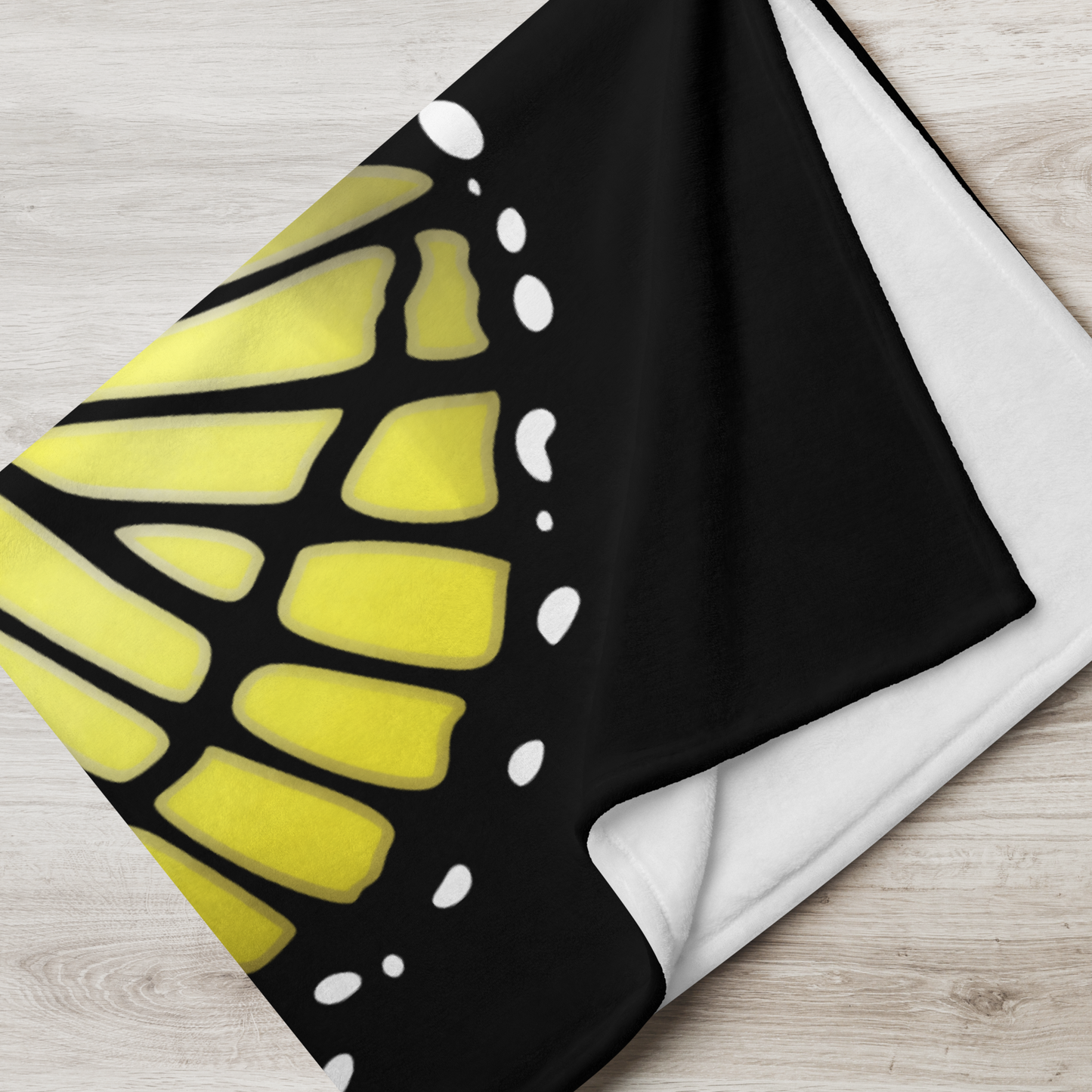 Yellow Butterfly Wing Throw Blanket