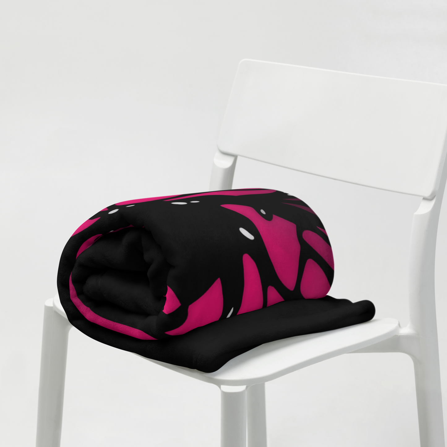 Deep Pink Butterfly Wing Throw Blanket